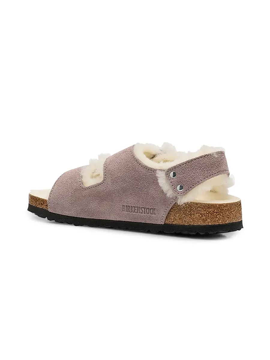 Birkenstock Women's Milano Shearling-Lined Suede Slingback Sandals | Thumbnail 2 Birkenstock Women's Milano Shearling-Lined Suede Slingback Sandals | Thumbnail 2