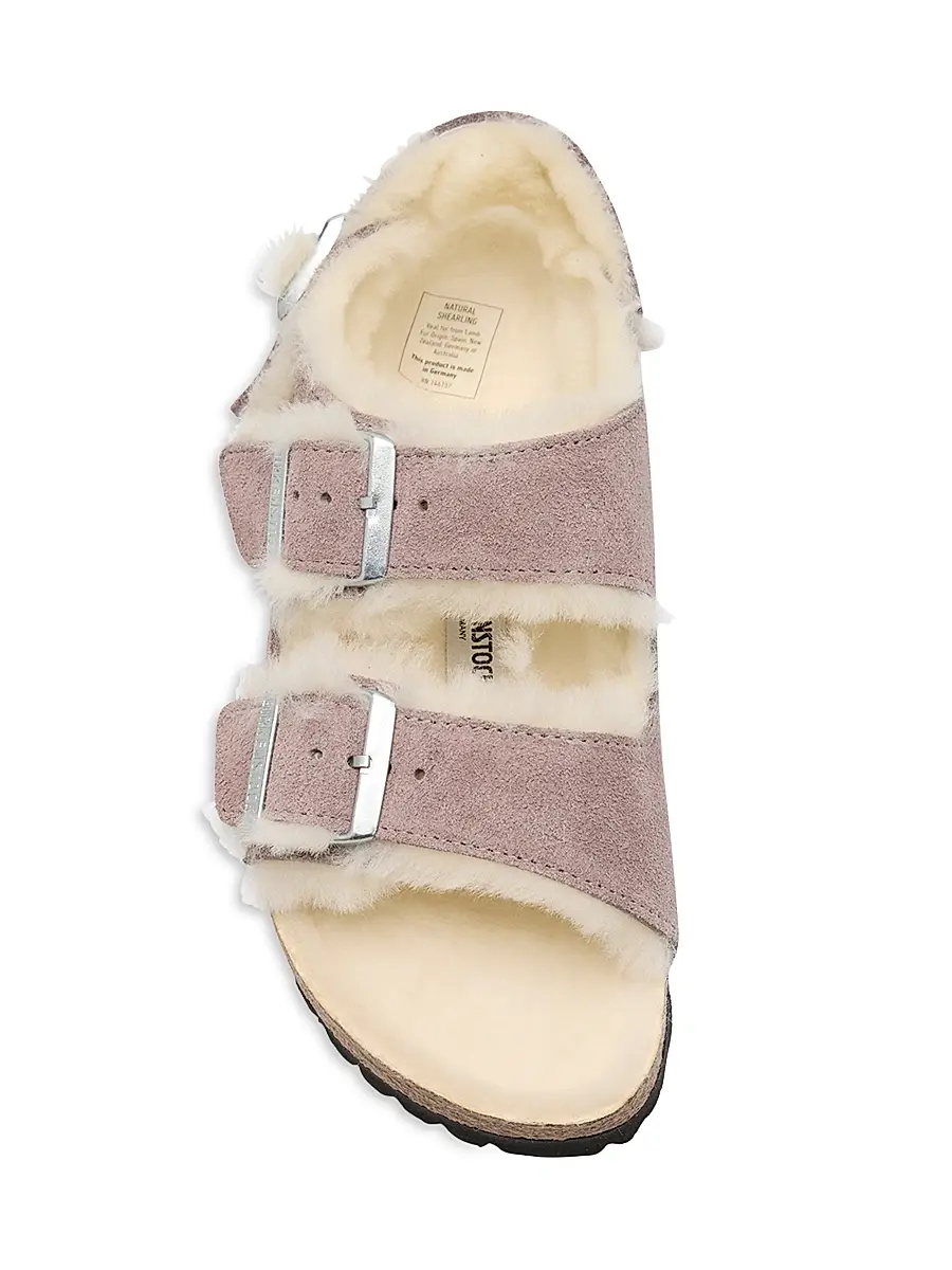 Birkenstock Women's Milano Shearling-Lined Suede Slingback Sandals | Thumbnail 4 Birkenstock Women's Milano Shearling-Lined Suede Slingback Sandals | Thumbnail 4