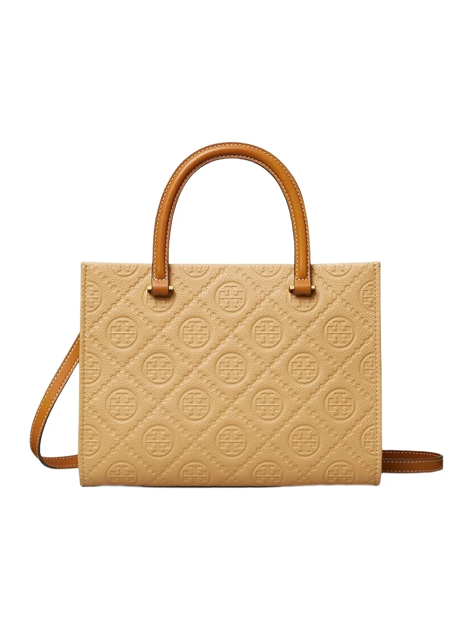 Women's T-Monogram Pebbled Leather Tote Bag Women's T-Monogram Pebbled Leather Tote Bag