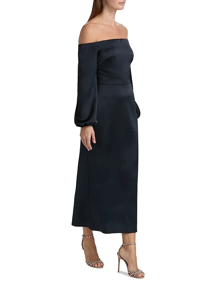 Ramy Brook Women's Shiyan Off-The-Shoulder Midi-Dress | Thumbnail 2 Ramy Brook Women's Shiyan Off-The-Shoulder Midi-Dress | Thumbnail 2