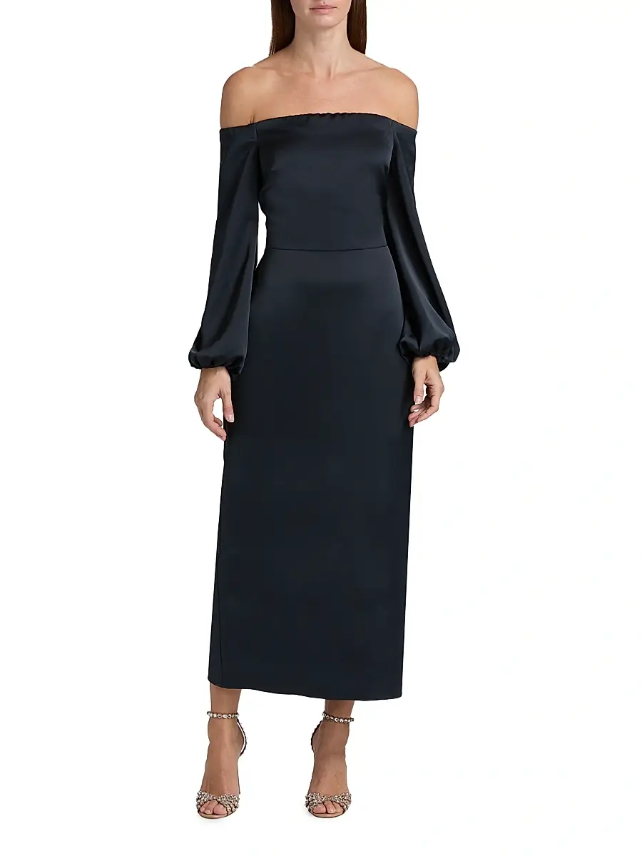 Ramy Brook Women's Shiyan Off-The-Shoulder Midi-Dress | Thumbnail 3 Ramy Brook Women's Shiyan Off-The-Shoulder Midi-Dress | Thumbnail 3