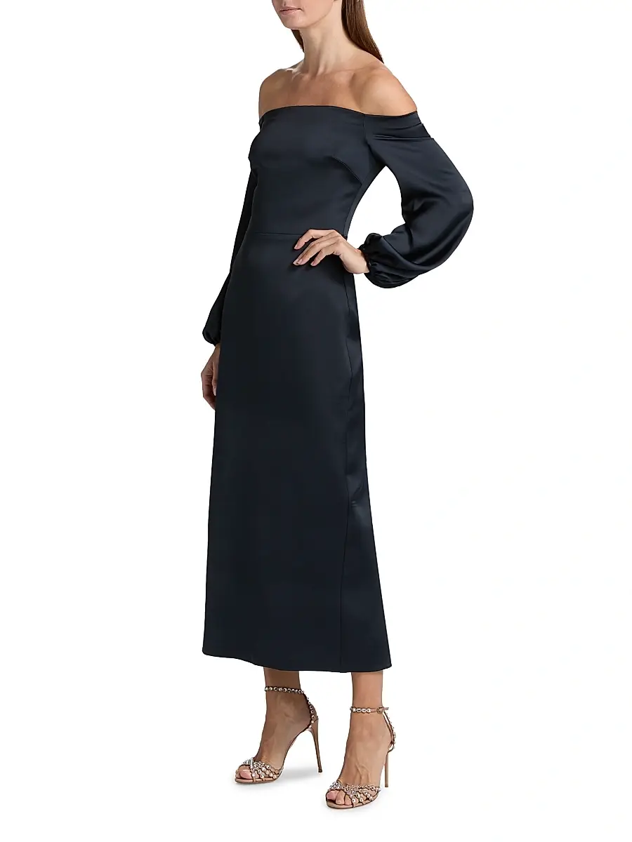 Ramy Brook Women's Shiyan Off-The-Shoulder Midi-Dress | Thumbnail 4 Ramy Brook Women's Shiyan Off-The-Shoulder Midi-Dress | Thumbnail 4
