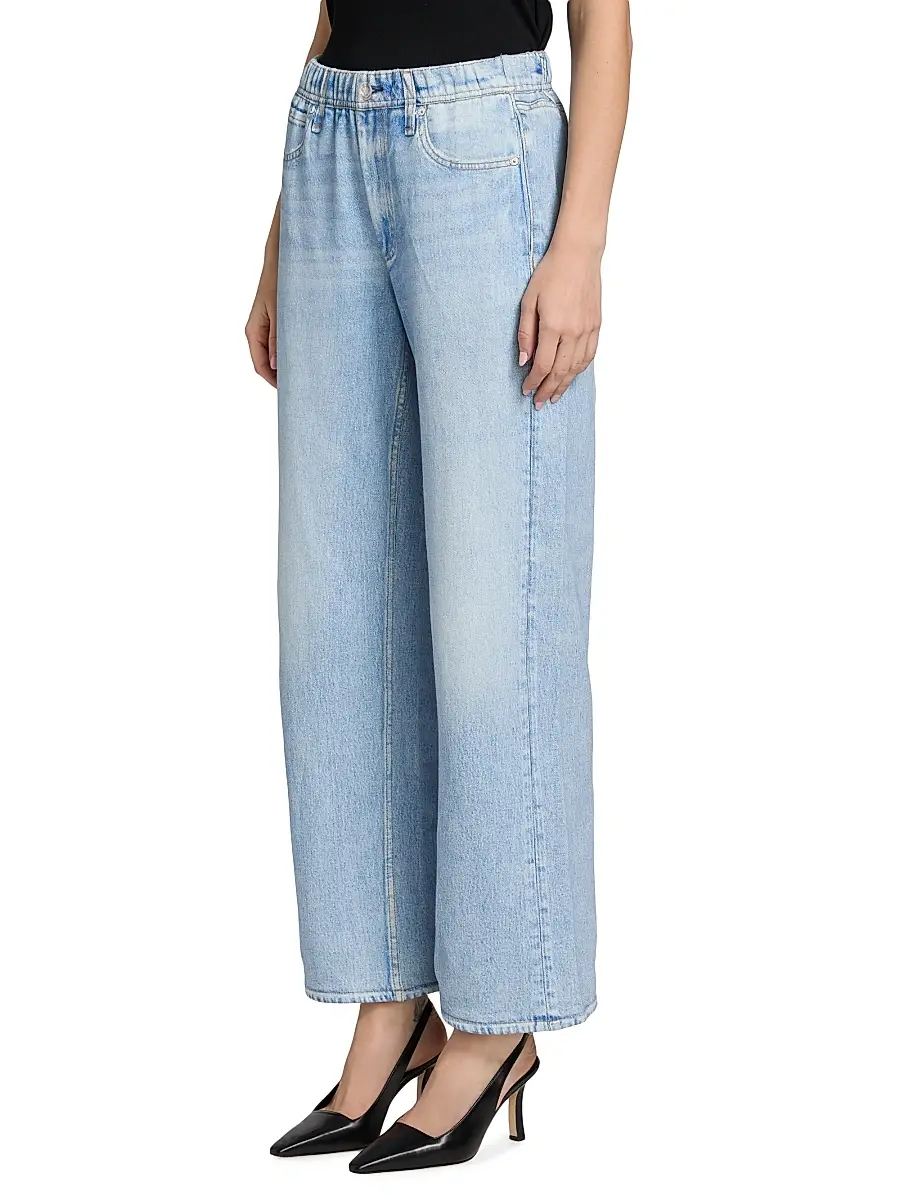 rag & bone Women's rb Miramar Terry Elasticized Wide-Leg Pants | Thumbnail 4 rag & bone Women's rb Miramar Terry Elasticized Wide-Leg Pants | Thumbnail 4
