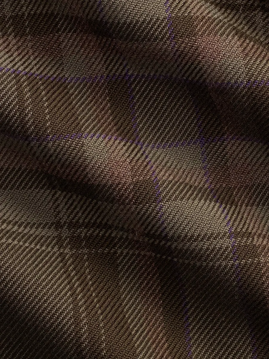 Ralph Lauren Purple Label Men's Plaid Linen Sport Shirt - Loden Moss | Thumbnail 2