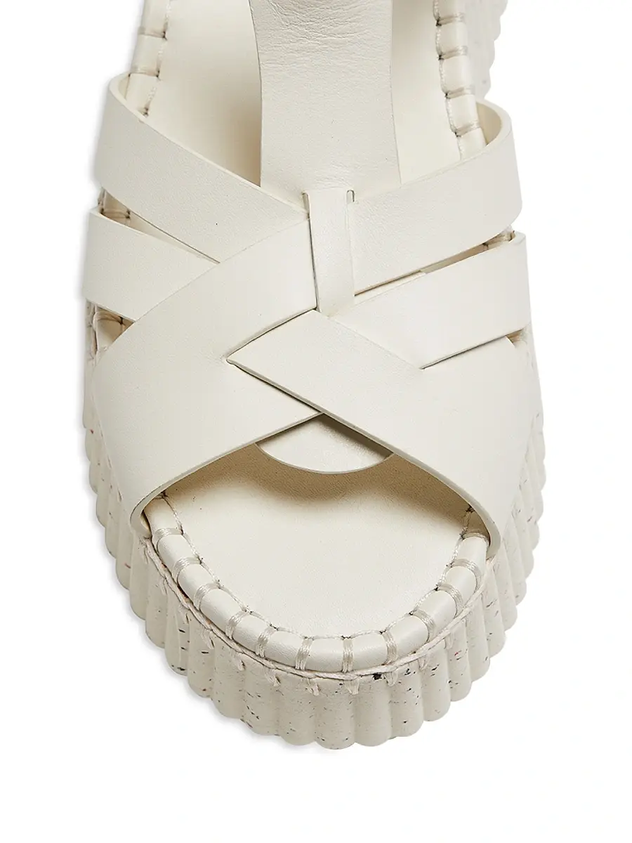 Chloé Women's Nama 80MM Leather Platform Sandals - Eggshell | Thumbnail 4