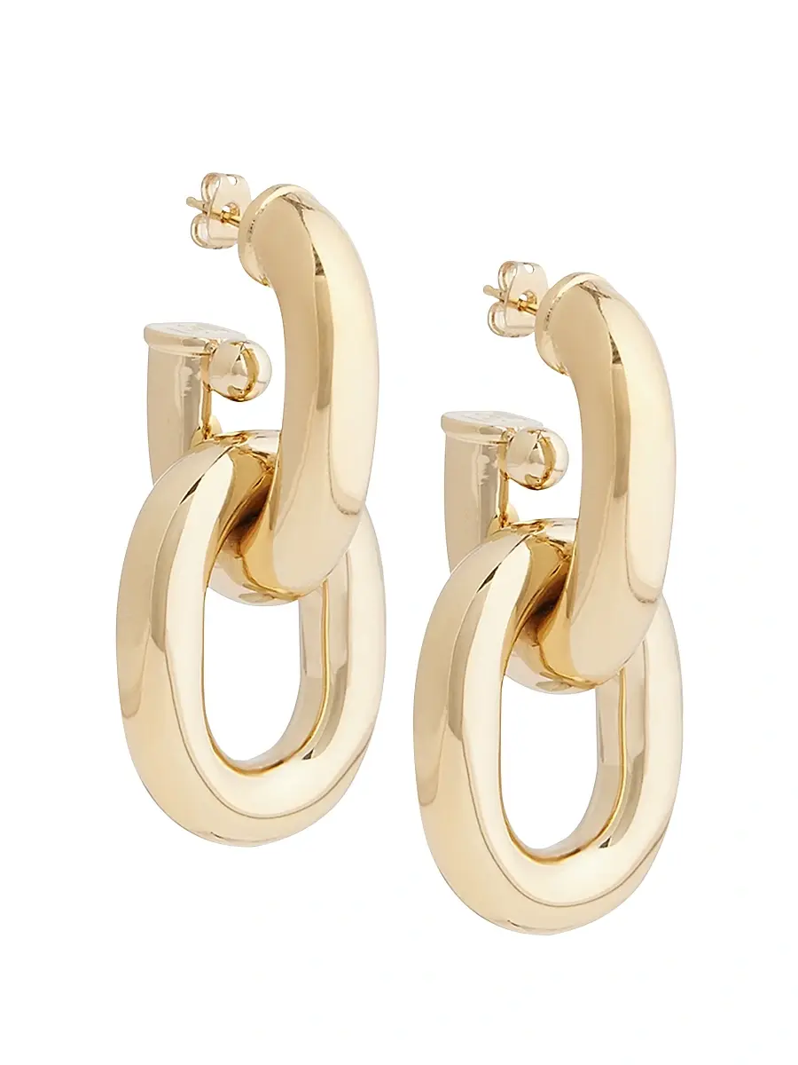 Rabanne Women's Extra-Large Double-Link Goldtone Earrings - Gold | Thumbnail 3 Rabanne Women's Extra-Large Double-Link Goldtone Earrings - Gold | Thumbnail 3