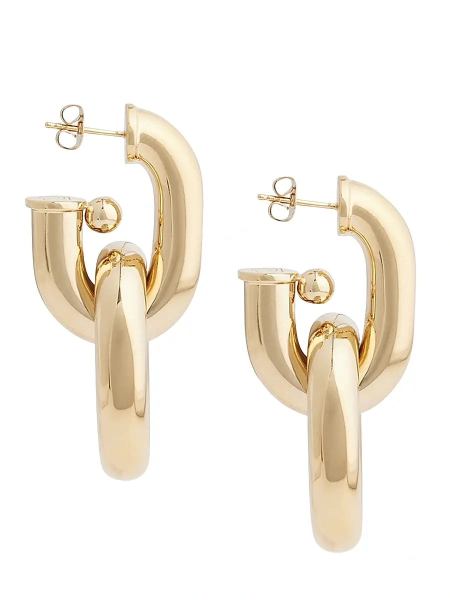 Rabanne Women's Extra-Large Double-Link Goldtone Earrings - Gold | Thumbnail 4 Rabanne Women's Extra-Large Double-Link Goldtone Earrings - Gold | Thumbnail 4