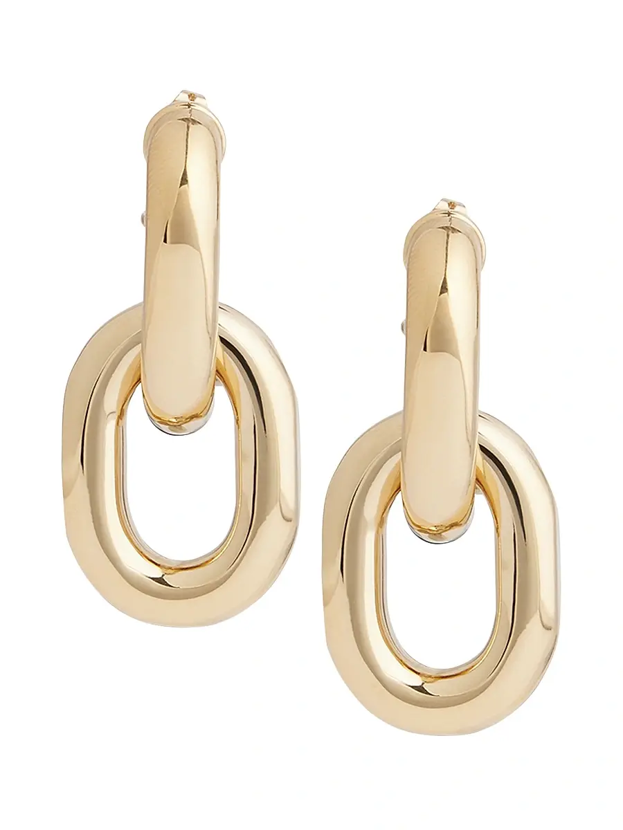 Rabanne Women's Extra-Large Double-Link Goldtone Earrings - Gold | Image 1 Rabanne Women's Extra-Large Double-Link Goldtone Earrings - Gold | Image 1
