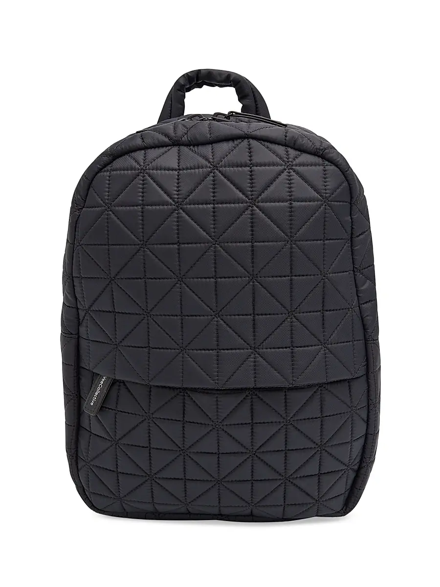 Vee Collective Women's Quilted Backpack - Black | Image 1 Vee Collective Women's Quilted Backpack - Black | Image 1