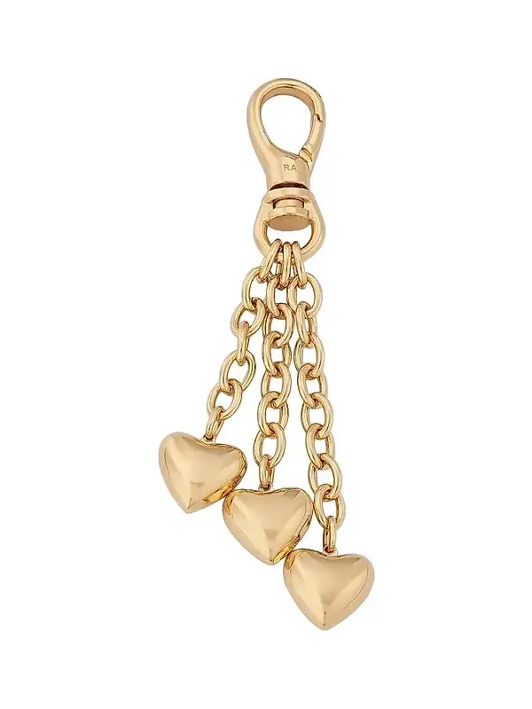 Women's The Puffy Heart Goldtone Bag Charm Women's The Puffy Heart Goldtone Bag Charm