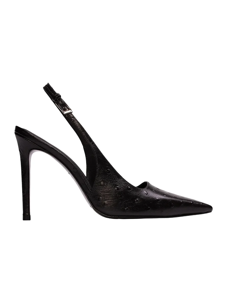 Black Suede Studio Women's Lainey 100MM Leather Pumps