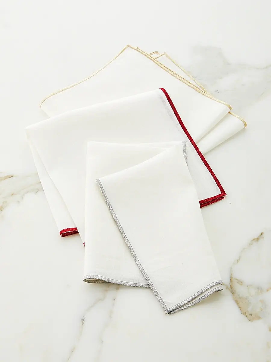 Mode Living Bel Air 4-Piece Embroidered Napkin Set | Thumbnail 2