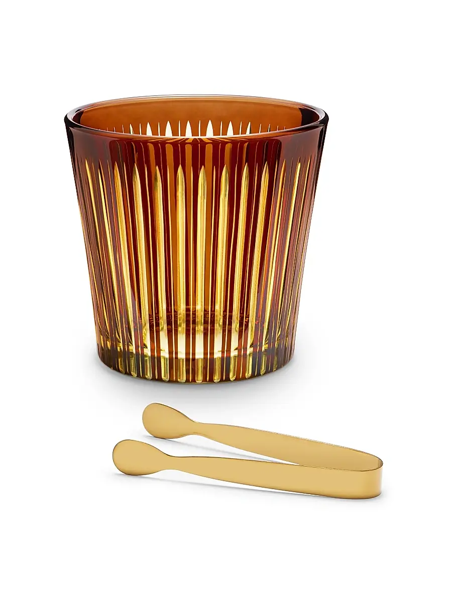 L'Objet Prism Glass Ice Bucket With Tongs | Thumbnail 2