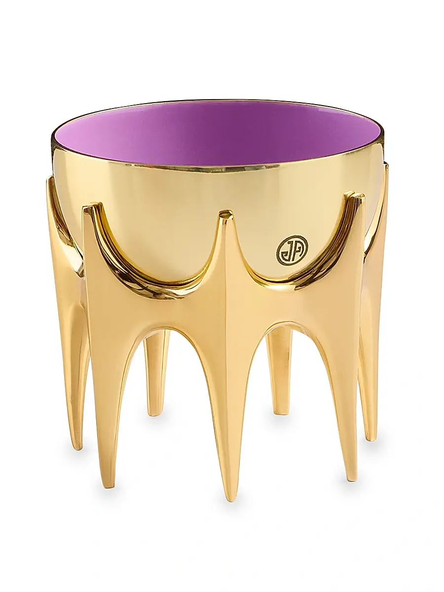 Jonathan Adler Oscar Enamel & Brass Bowl - Purple | Image 1 Jonathan Adler Oscar Enamel & Brass Bowl - Purple | Image 1