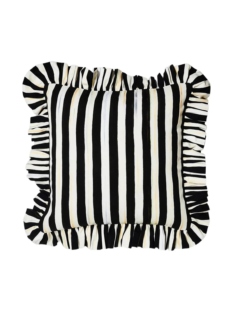 MacKenzie-Childs Courtly Check Ruffle Throw Pillow
