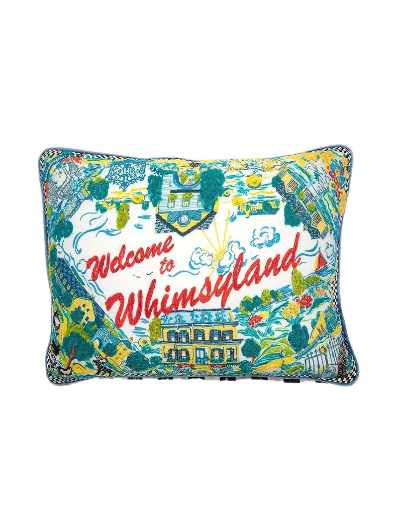 MacKenzie-Childs Whimsyland Beaded Cotton Pillow