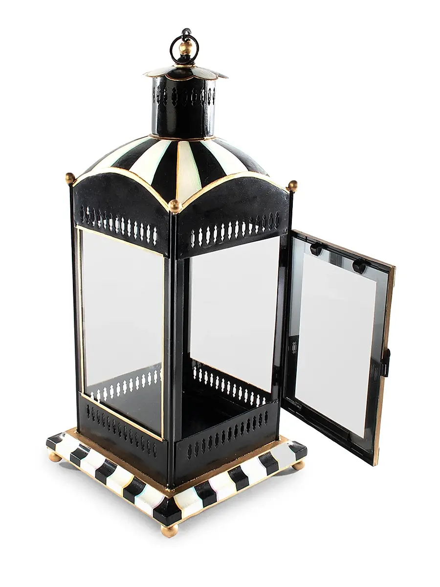 MacKenzie-Childs Courtly Stripe Large Candle Lantern | Thumbnail 2