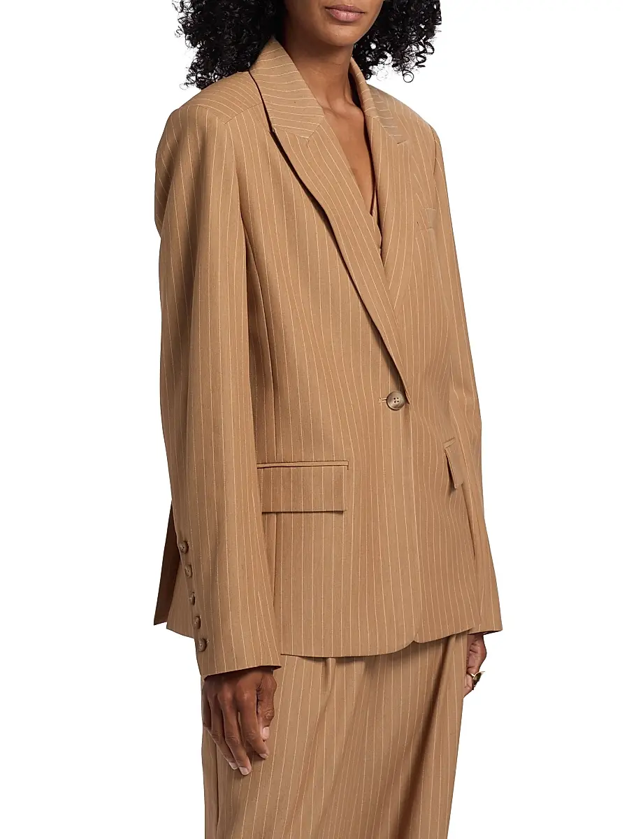 Toccin Women's Willa Boyfriend Pinstriped Blazer | Thumbnail 4 Toccin Women's Willa Boyfriend Pinstriped Blazer | Thumbnail 4