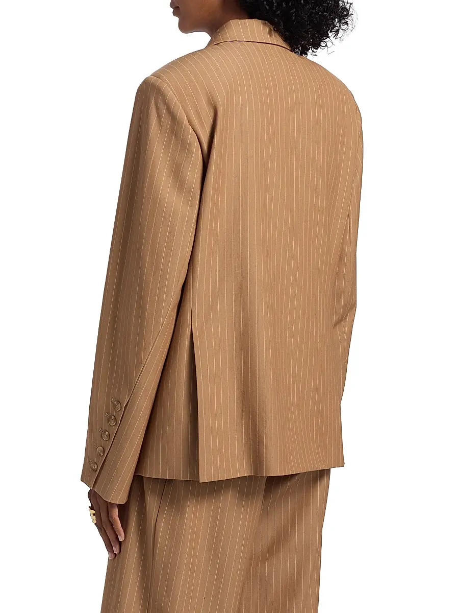 Toccin Women's Willa Boyfriend Pinstriped Blazer | Thumbnail 5 Toccin Women's Willa Boyfriend Pinstriped Blazer | Thumbnail 5
