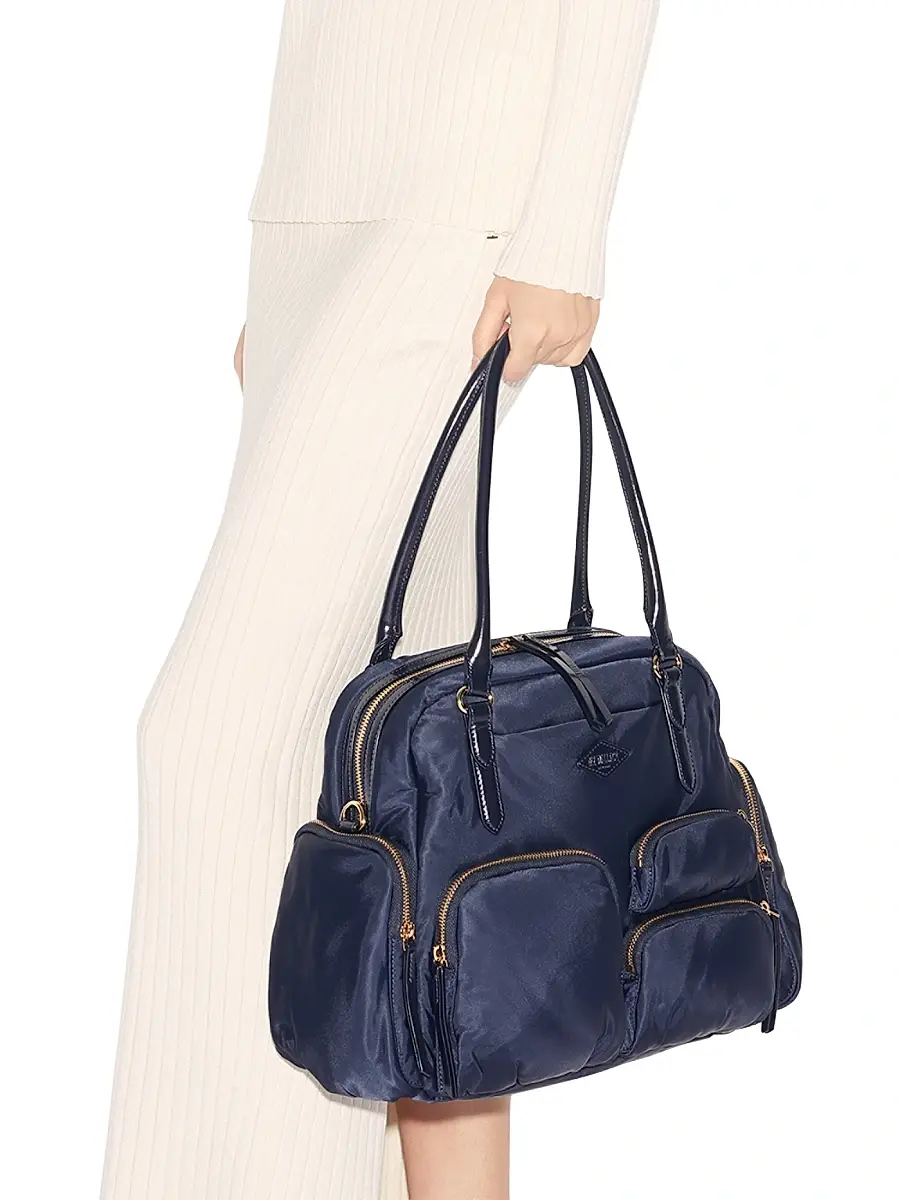 MZ Wallace Women's Chelsea Zip-Pouch Shoulder Bag - Navy | Thumbnail 2