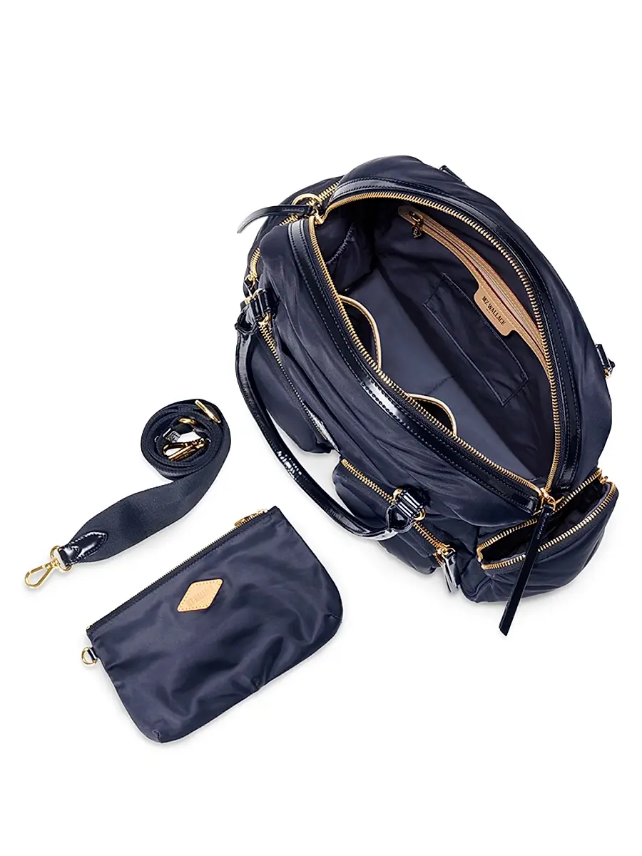 MZ Wallace Women's Chelsea Zip-Pouch Shoulder Bag - Navy | Thumbnail 4