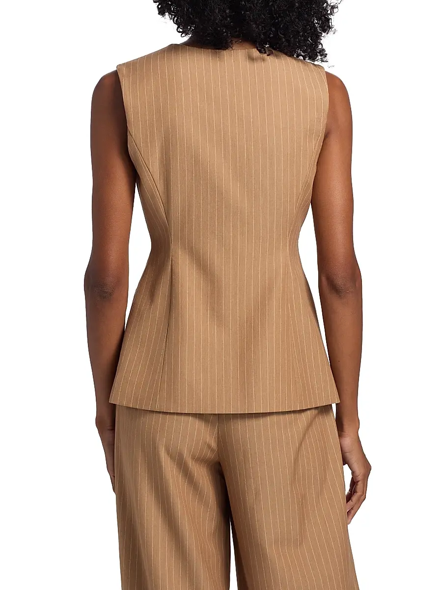 Toccin Women's Tibbie Pinstriped Cutaway Vest | Thumbnail 5 Toccin Women's Tibbie Pinstriped Cutaway Vest | Thumbnail 5