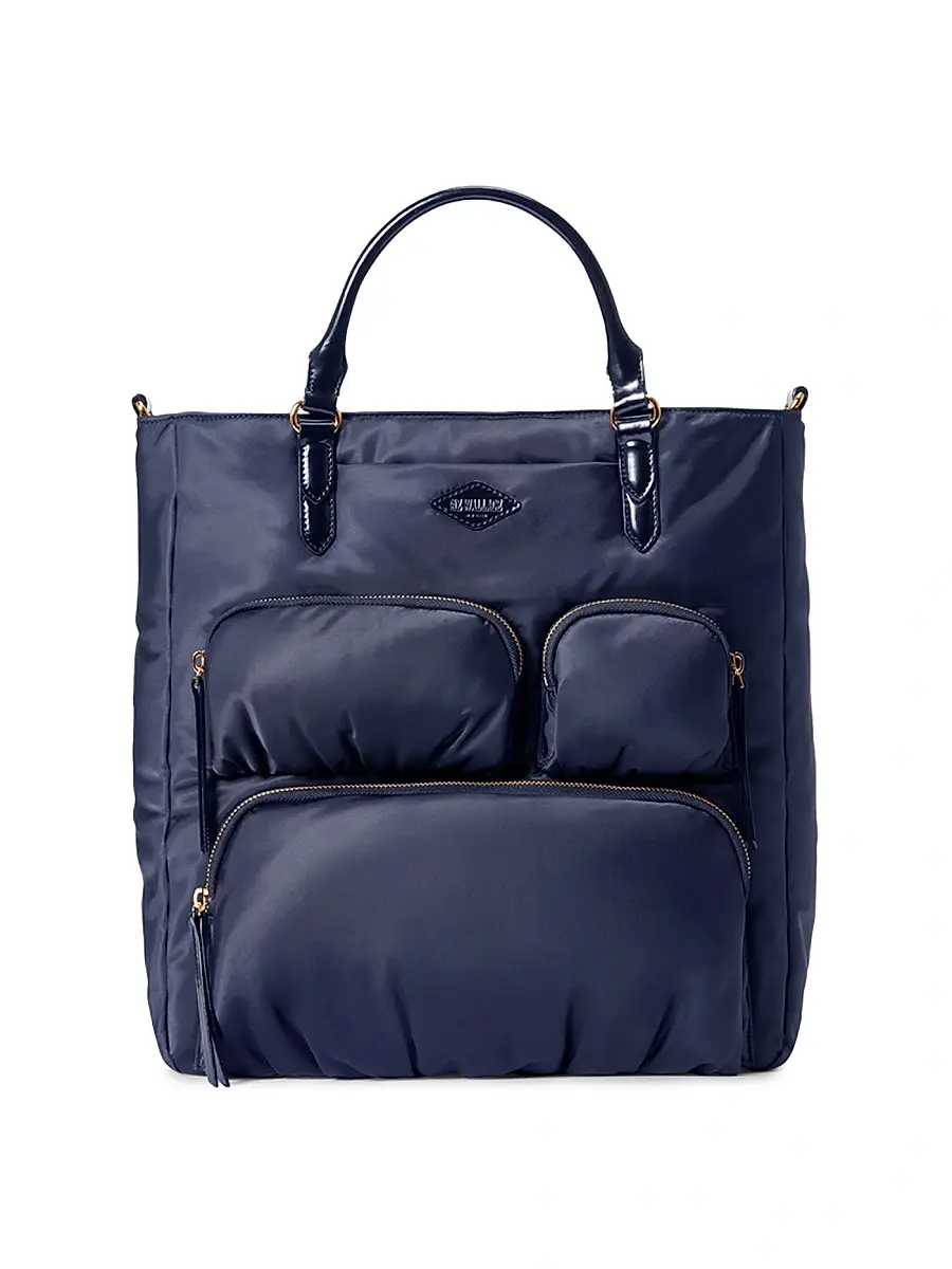 MZ Wallace Women's Chelsea Helmet Logo Tote Bag - Blue | Image 1 MZ Wallace Women's Chelsea Helmet Logo Tote Bag - Blue | Image 1