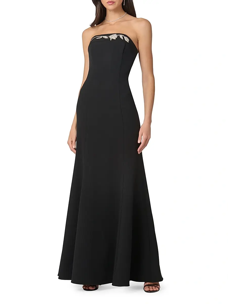 Shoshanna Women's Phillippa Crepe Strapless Gown | Thumbnail 2 Shoshanna Women's Phillippa Crepe Strapless Gown | Thumbnail 2