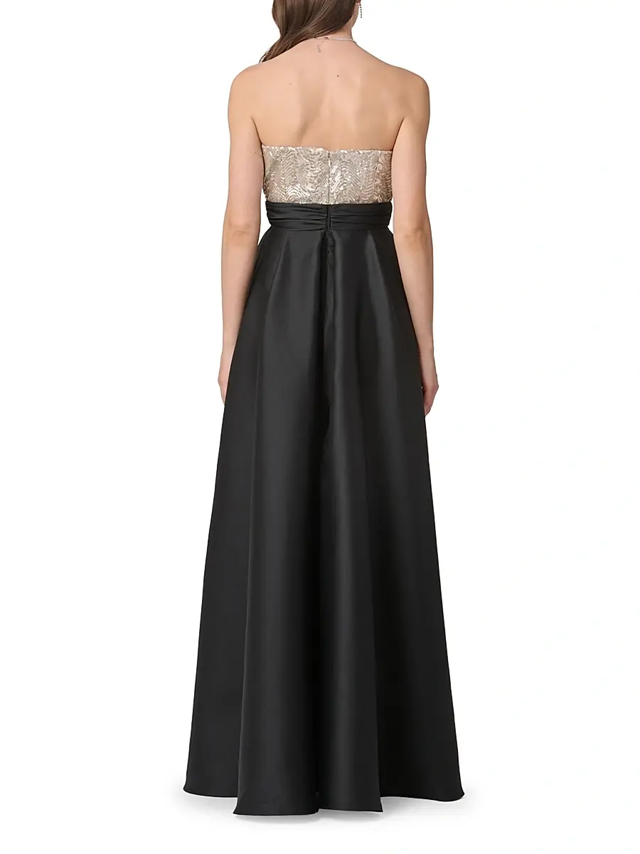 Shoshanna Women's Tilly Strapless Sequined Gown | Thumbnail 3 Shoshanna Women's Tilly Strapless Sequined Gown | Thumbnail 3