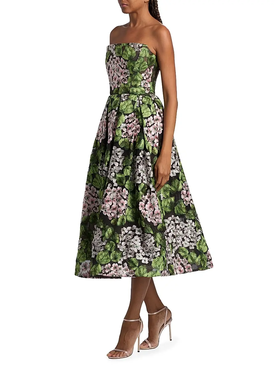 Bronx and Banco Women's Kate Floral Embroidered Corset Midi-Dress | Thumbnail 4 Bronx and Banco Women's Kate Floral Embroidered Corset Midi-Dress | Thumbnail 4