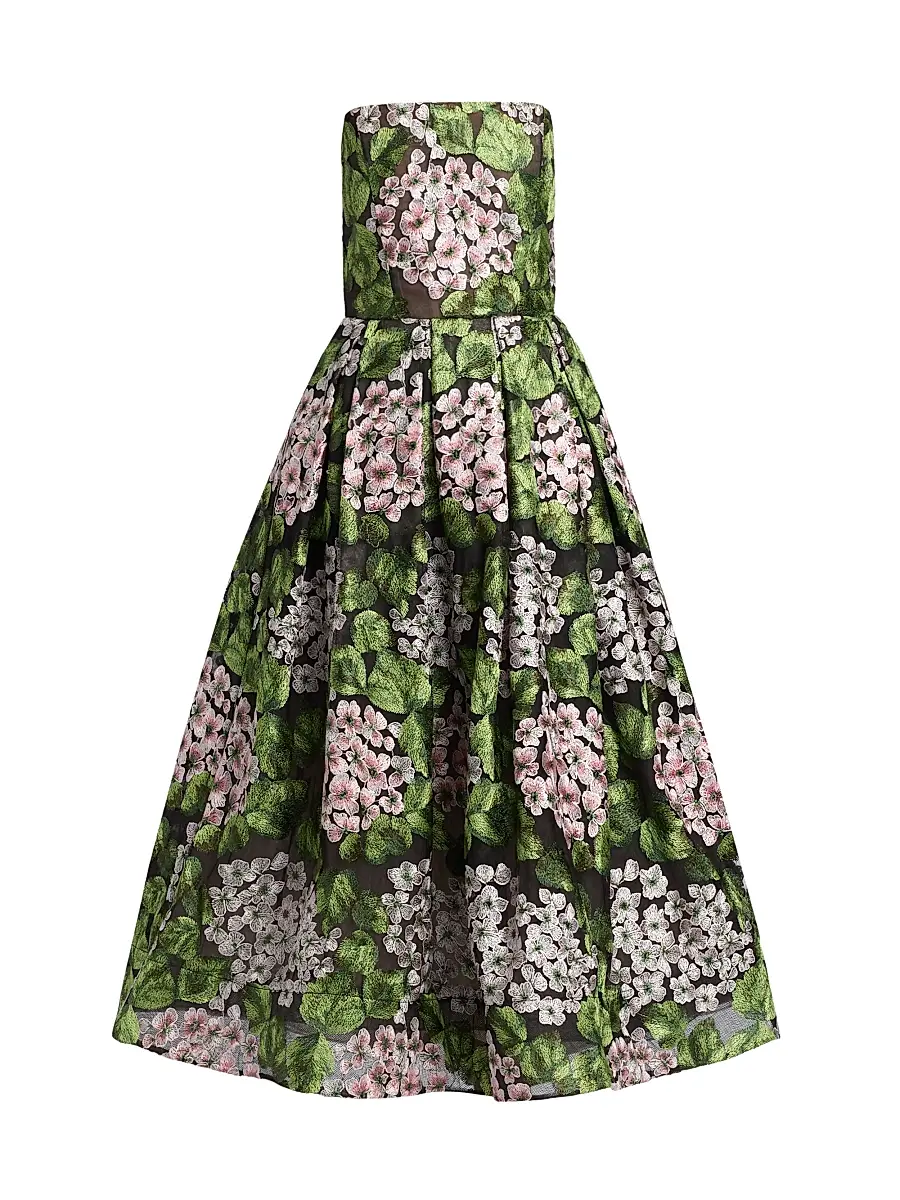 Bronx and Banco Women's Kate Floral Embroidered Corset Midi-Dress - Size XL | Image 1 Bronx and Banco Women's Kate Floral Embroidered Corset Midi-Dress - Size XL | Image 1