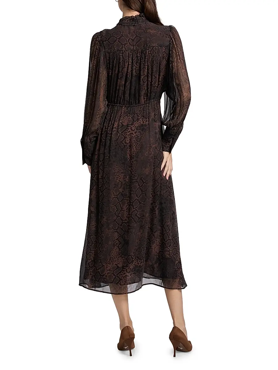 Ba&sh Women's Sahara Snake-Print Midi-Dress | Thumbnail 5 Ba&sh Women's Sahara Snake-Print Midi-Dress | Thumbnail 5