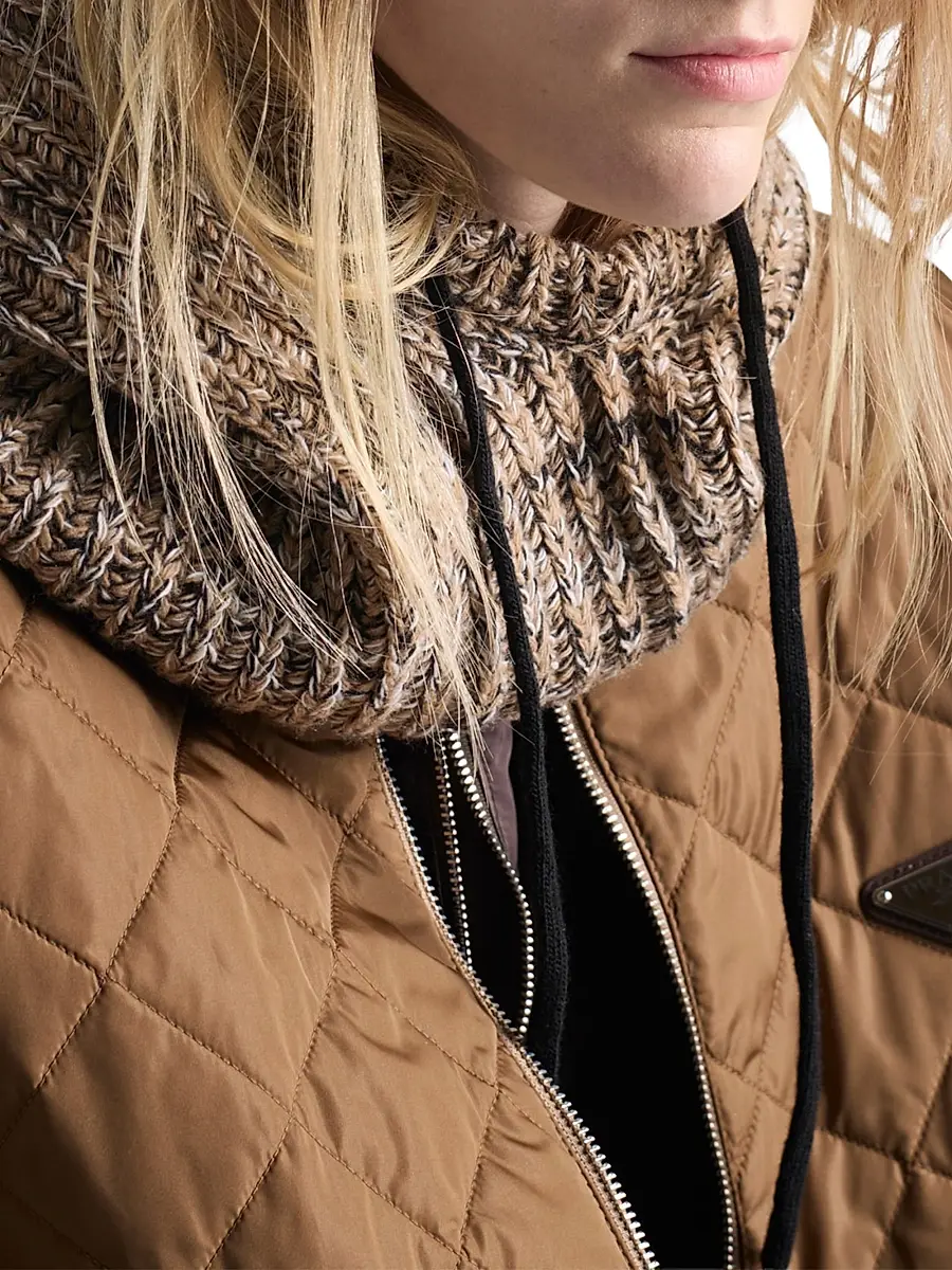 Prada Women's Mélange Knit Hood - Brown | Thumbnail 3