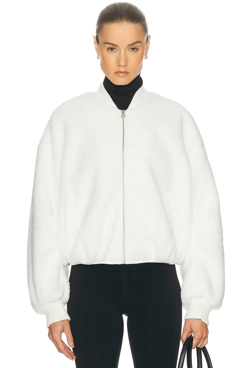 YEAR OF OURS Sherpa Bomber Jacket | Image 1 YEAR OF OURS Sherpa Bomber Jacket | Image 1