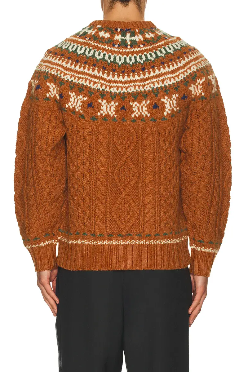 Beams Plus Crew Nordic Cable Sweater | Thumbnail 4