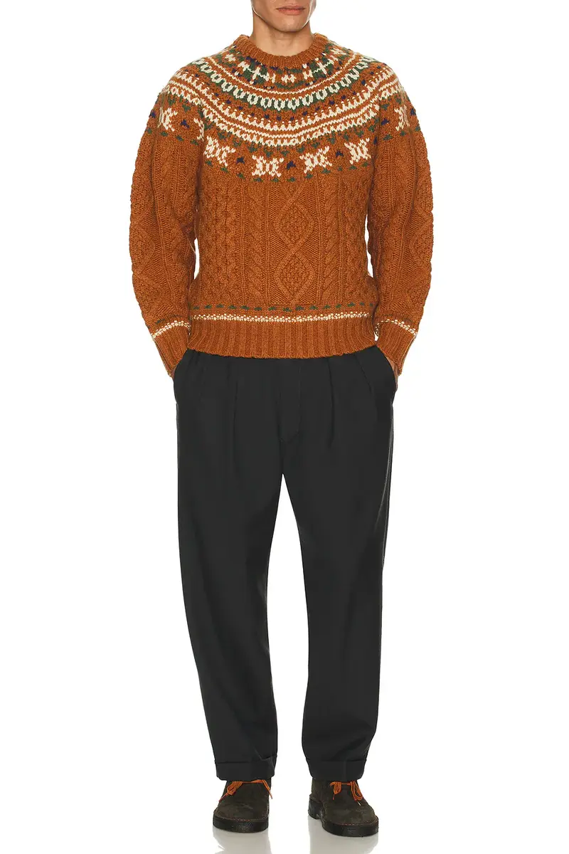 Beams Plus Crew Nordic Cable Sweater | Thumbnail 5