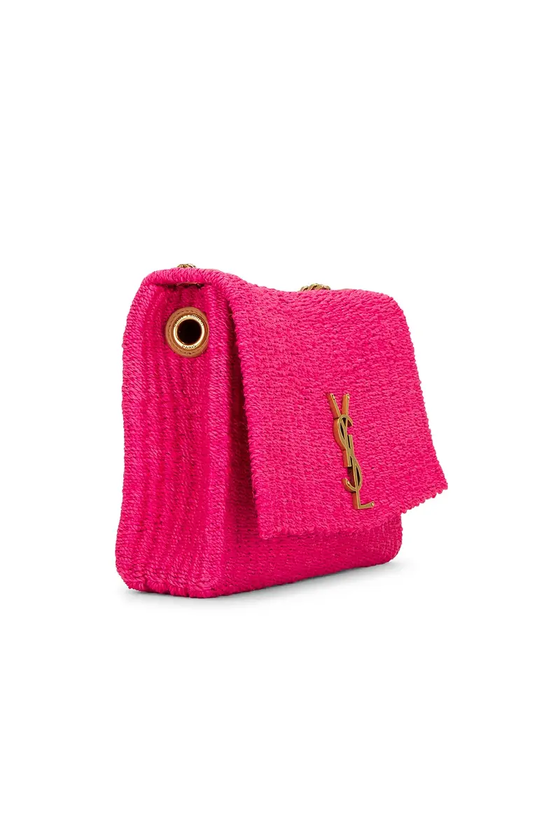 Saint Laurent Kate Rafia Shoulder Bag | Thumbnail 4