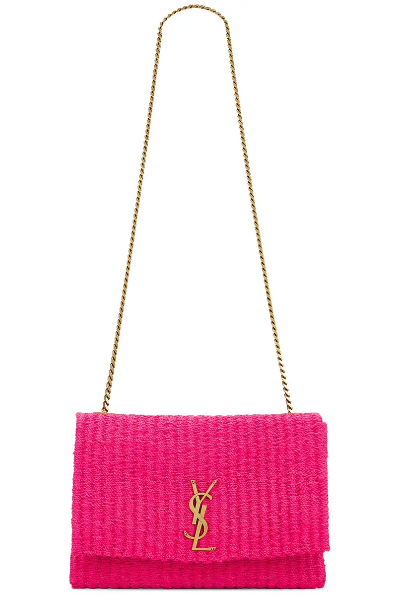 Saint Laurent Kate Rafia Shoulder Bag | Thumbnail 6