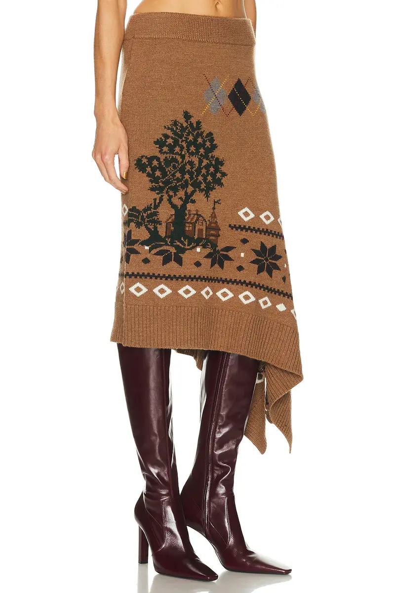Monse Mixed Fair Isle Midi Skirt | Thumbnail 2