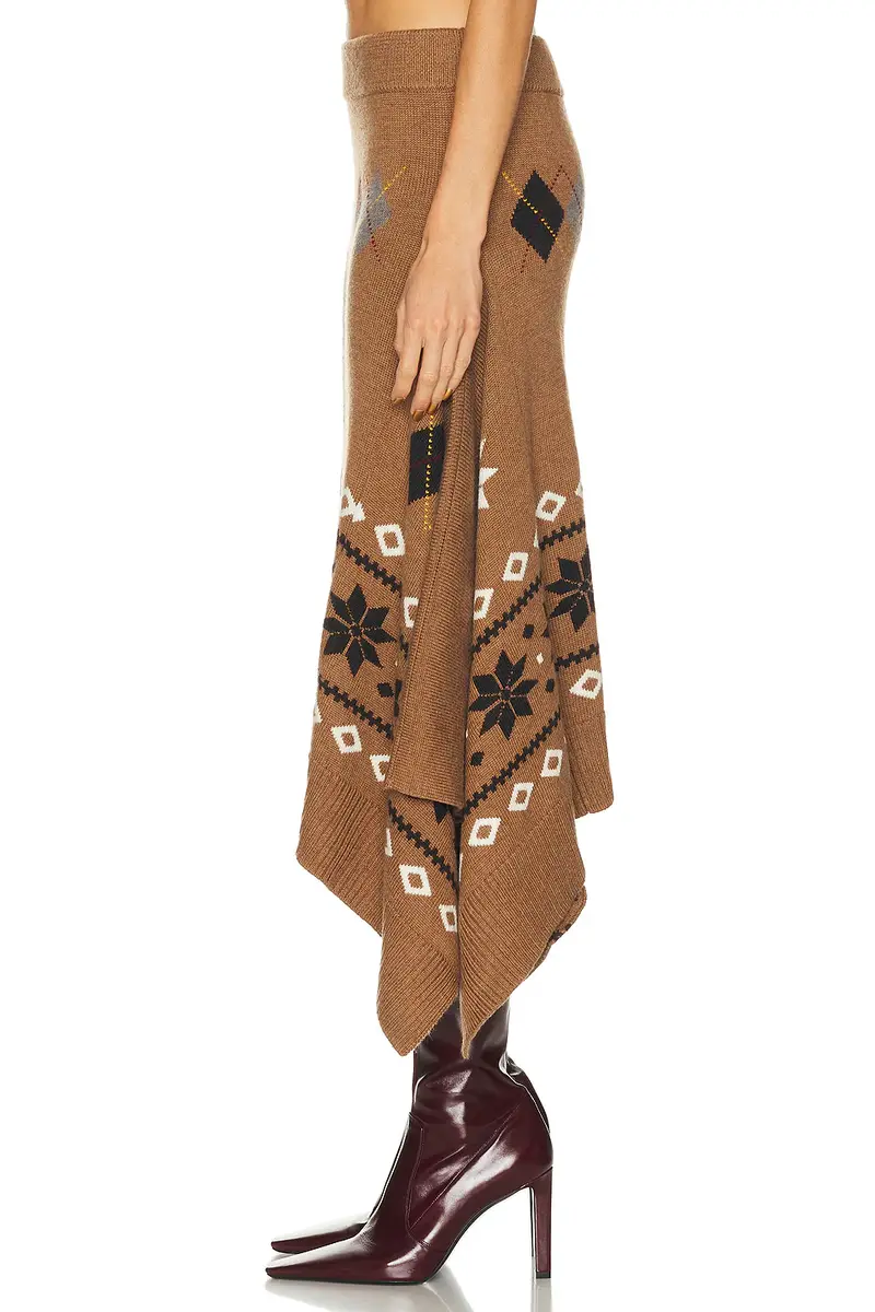 Monse Mixed Fair Isle Midi Skirt | Thumbnail 3