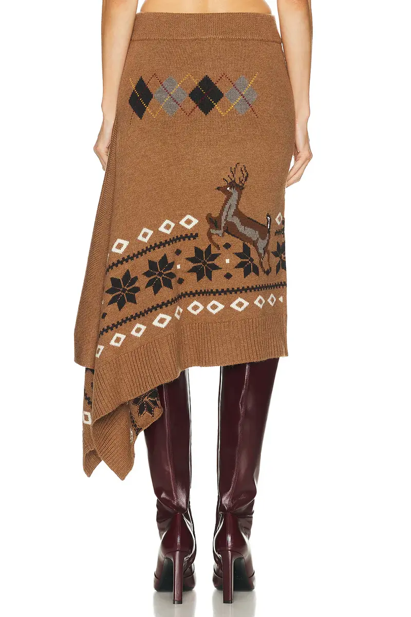 Monse Mixed Fair Isle Midi Skirt | Thumbnail 4