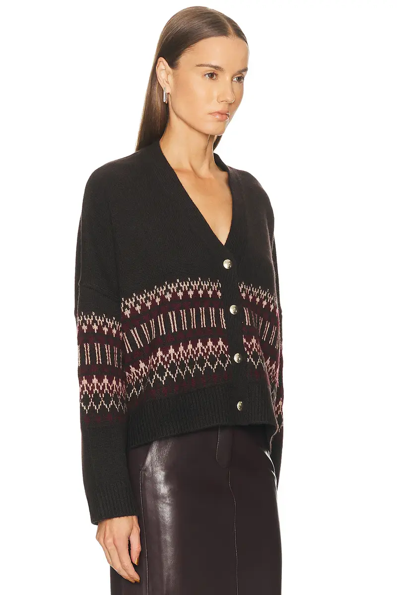 Sablyn Elliot B Boxy Cropped Fairisle Cardigan | Thumbnail 2 Sablyn Elliot B Boxy Cropped Fairisle Cardigan | Thumbnail 2