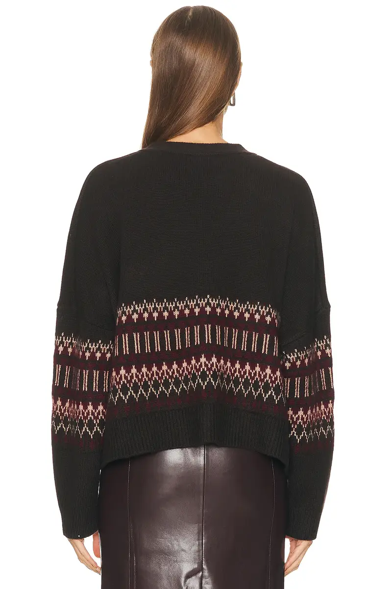 Sablyn Elliot B Boxy Cropped Fairisle Cardigan | Thumbnail 3 Sablyn Elliot B Boxy Cropped Fairisle Cardigan | Thumbnail 3