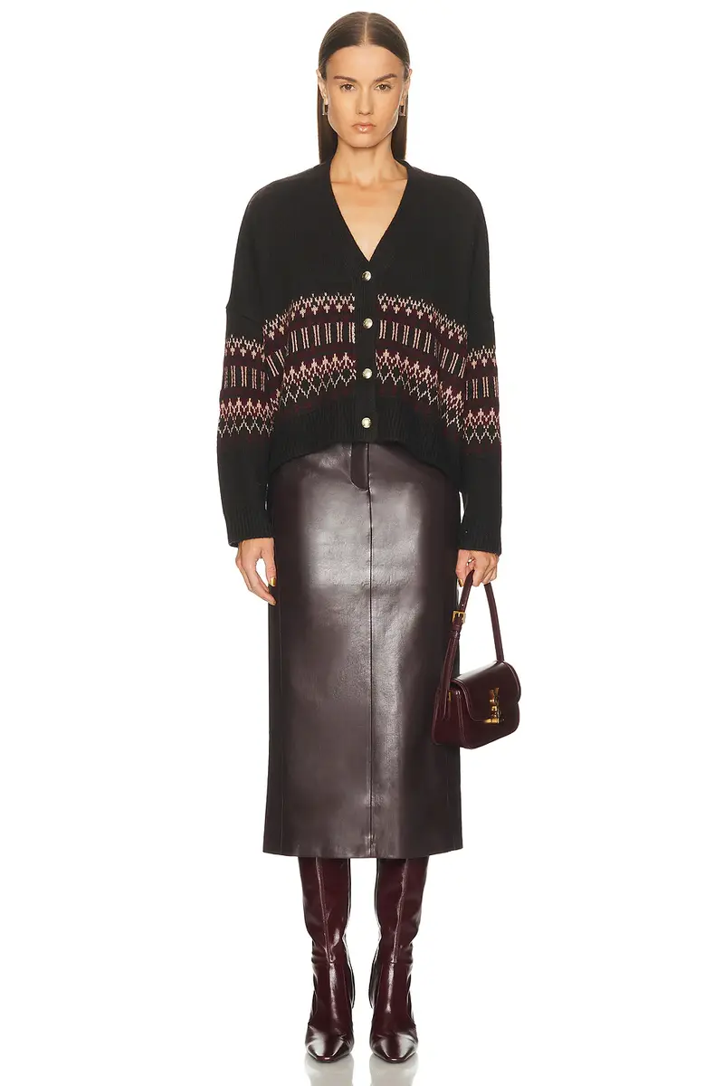 Sablyn Elliot B Boxy Cropped Fairisle Cardigan | Thumbnail 4 Sablyn Elliot B Boxy Cropped Fairisle Cardigan | Thumbnail 4