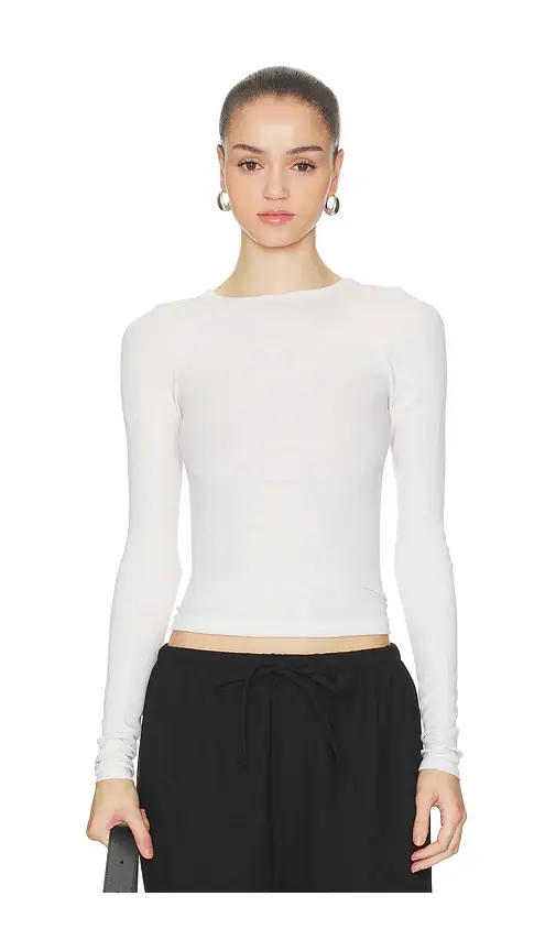 Enza Costa Silk Rib Essential Crew | Image 1 Enza Costa Silk Rib Essential Crew | Image 1
