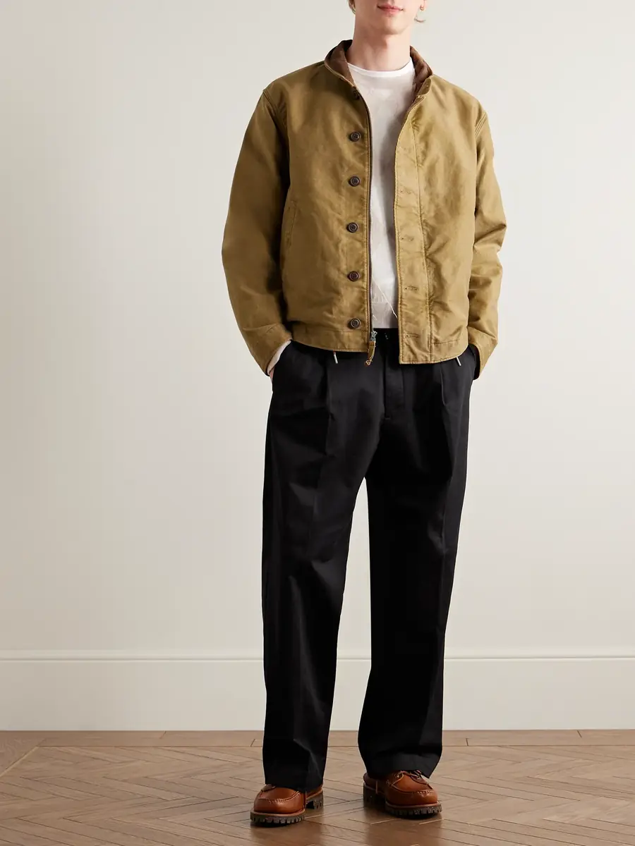NN07 Kay 1420 Wide-Leg Pleated Organic Cotton-Blend Twill Trousers - Men | Thumbnail 2
