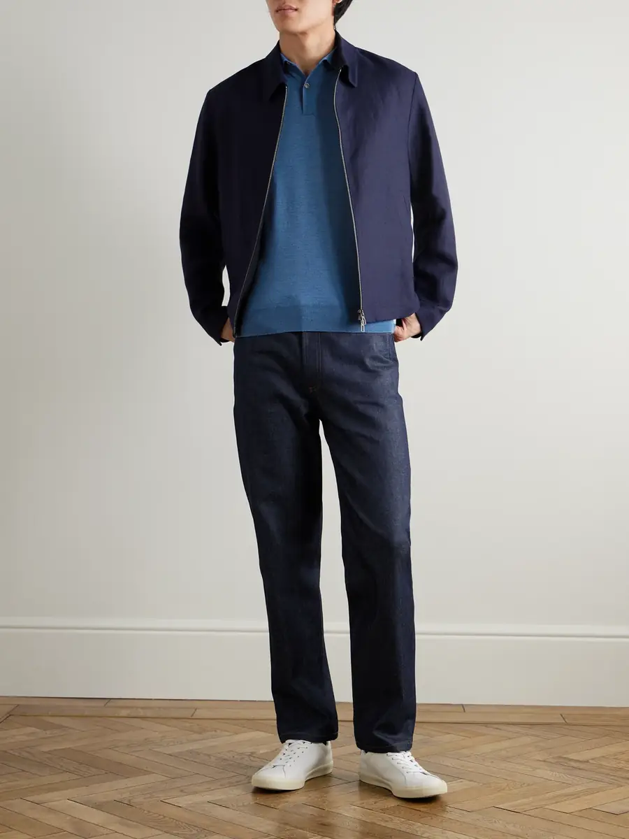 John Smedley Leyburn Merino Wool and Sea Island Cotton-Blend Gauze Polo Shirt - Men | Thumbnail 2 John Smedley Leyburn Merino Wool and Sea Island Cotton-Blend Gauze Polo Shirt - Men | Thumbnail 2