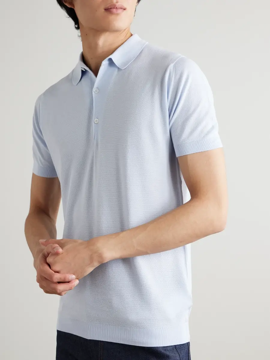 John Smedley Roth Slim-Fit Sea Island Cotton Polo Shirt - Men | Thumbnail 3 John Smedley Roth Slim-Fit Sea Island Cotton Polo Shirt - Men | Thumbnail 3