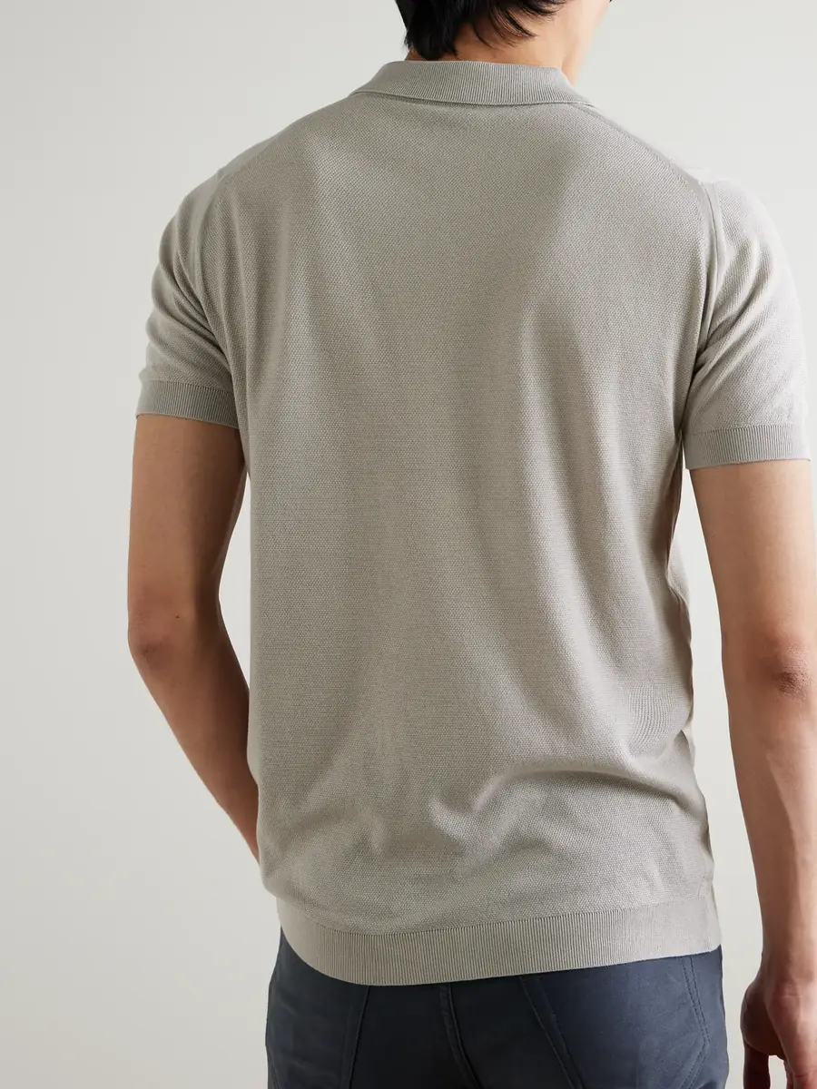 John Smedley Roth Slim-Fit Sea Island Cotton Polo Shirt - Men | Thumbnail 4