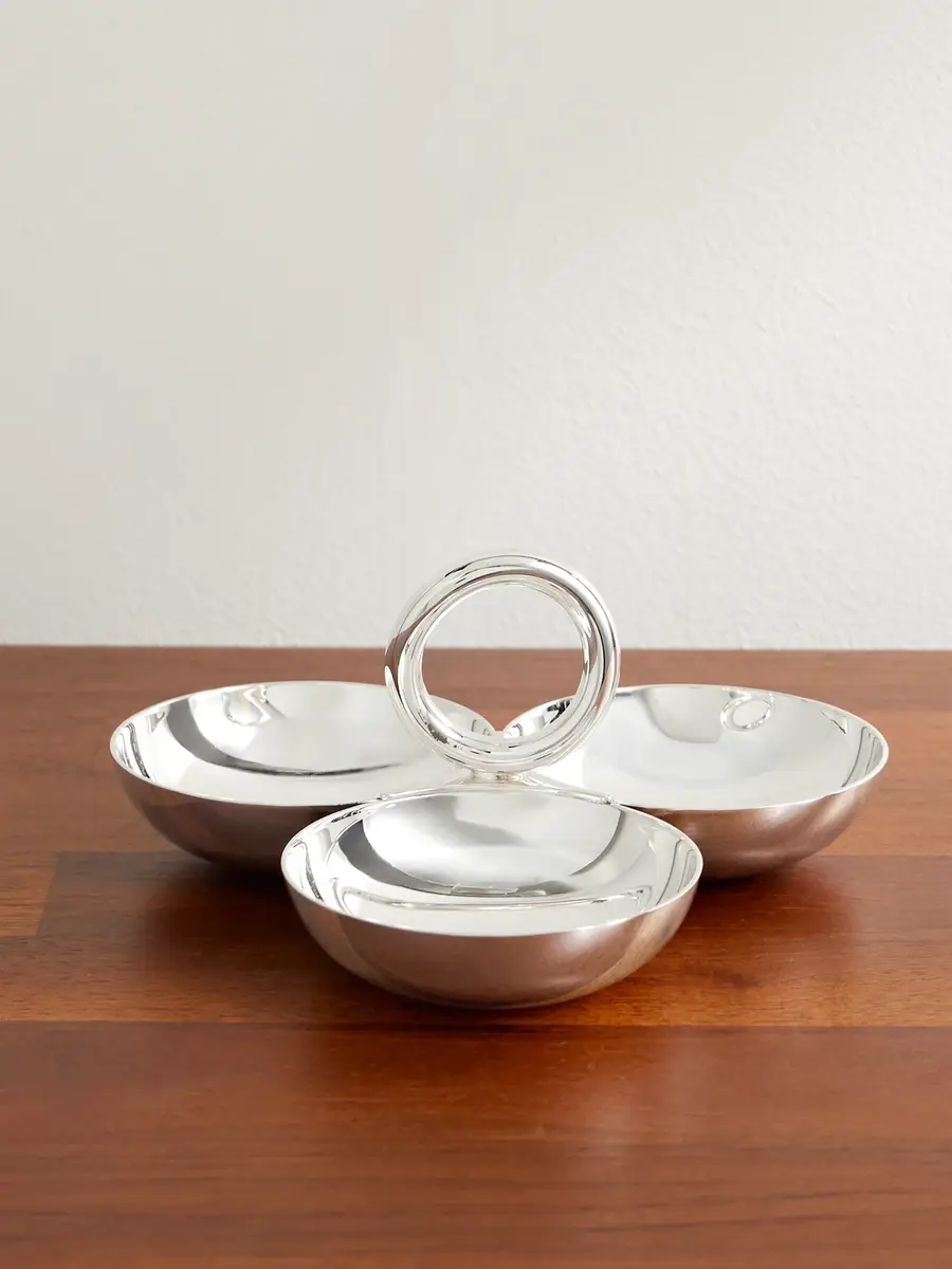 Christofle Vertigo Small Silver-Plated Bowl Set - Men | Image 1 Christofle Vertigo Small Silver-Plated Bowl Set - Men | Image 1